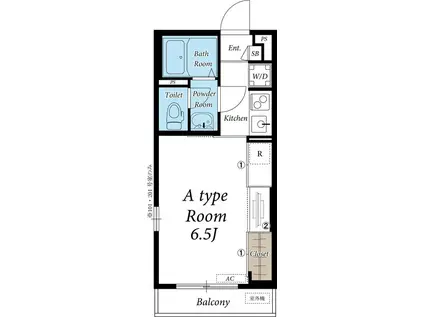 リブリコリーヌ成瀬(1K/1階)の間取り写真