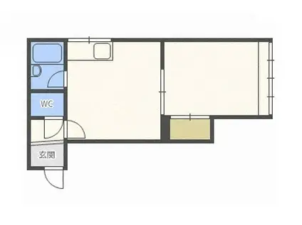 グリーンコート青葉(1DK/3階)の間取り写真
