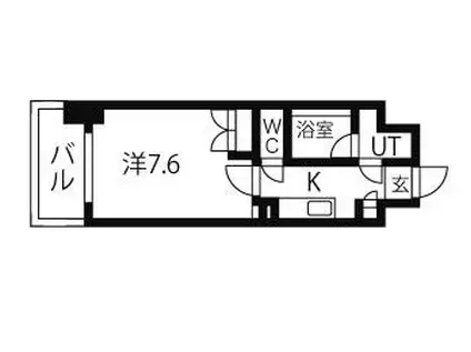 アマーレ葵(1K/6階)の間取り写真