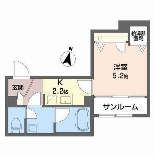 シャーメゾンルーク(1K/2階)の間取り写真