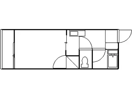 シティハイム松田(1K/2階)の間取り写真