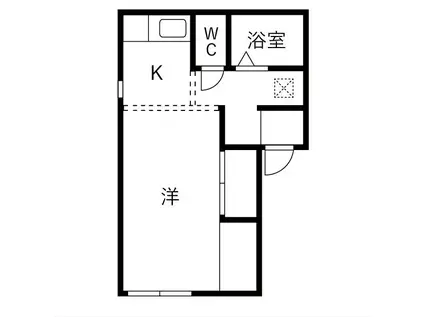 メゾン澤田(ワンルーム/2階)の間取り写真
