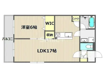 REAL鹿田(1LDK/1階)の間取り写真