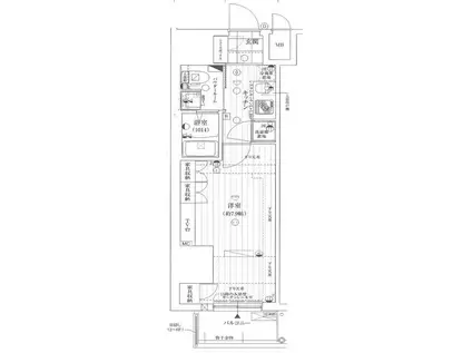 レジュールアッシュ・プレミアムツインI(1K/3階)の間取り写真