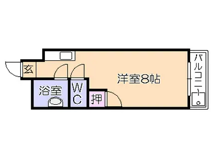 コーポラスK(ワンルーム/2階)の間取り写真