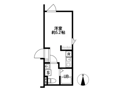 ラメゾンII(1K/3階)の間取り写真