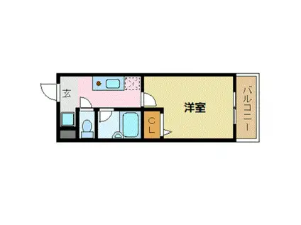 メゾンド・プレザージュ(1K/6階)の間取り写真