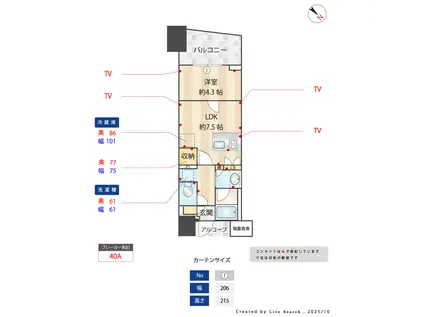 プラウド渋谷東(1LDK/3階)の間取り写真