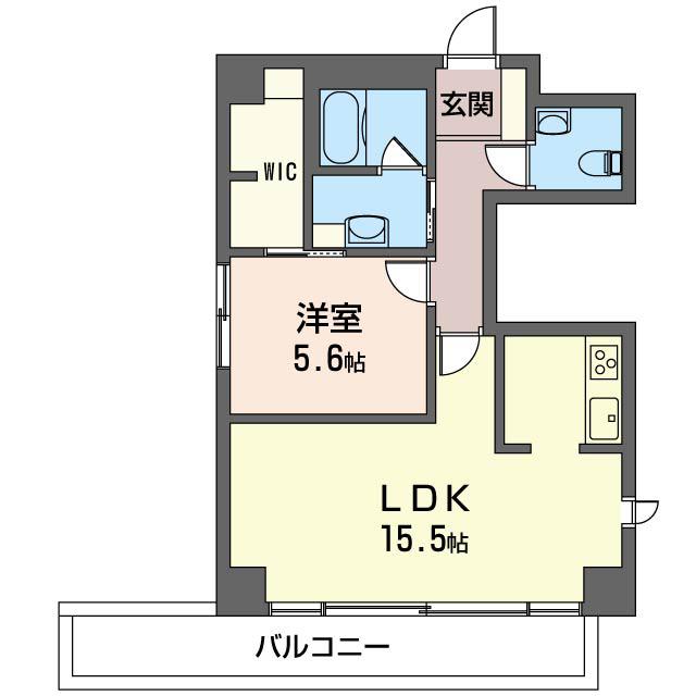 サンライズナカノ(1LDK/5階)の間取り写真