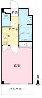 セレブコート玉造(1K/3階)の間取り写真