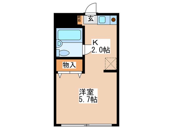第2坂和ビル(1K/3階)の間取り写真