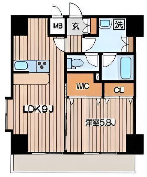 エクセリア池袋ウエスト(1LDK/11階)の間取り写真