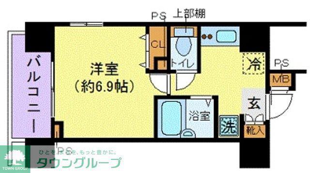 トーシンフェニックス南麻布(1K/5階)の間取り写真
