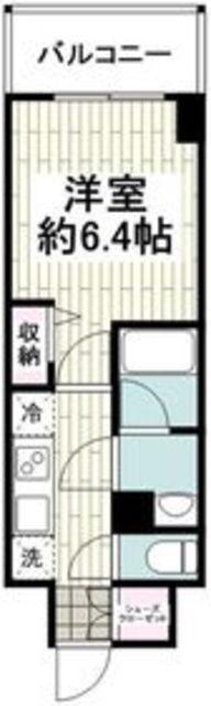 グランカーサ大和(1K/7階)の間取り写真