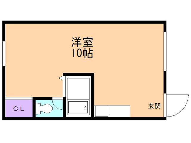 セイコーハイツやすの(ワンルーム/1階)の間取り写真