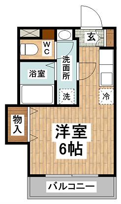 シオン杉並(1K/1階)の間取り写真
