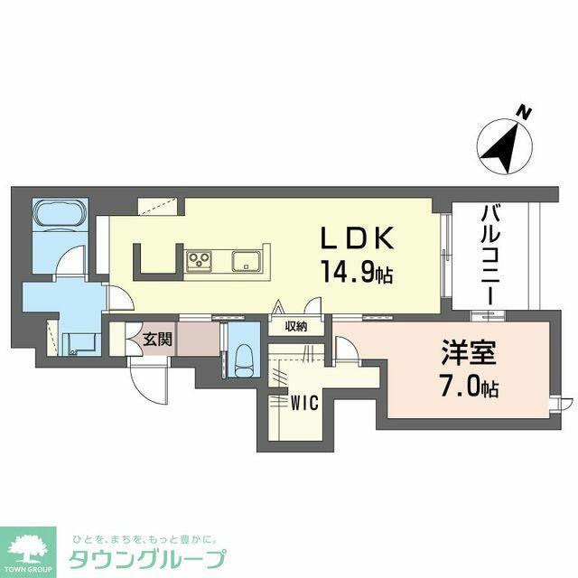 イルアーバン浦和領家(1LDK/1階)の間取り写真