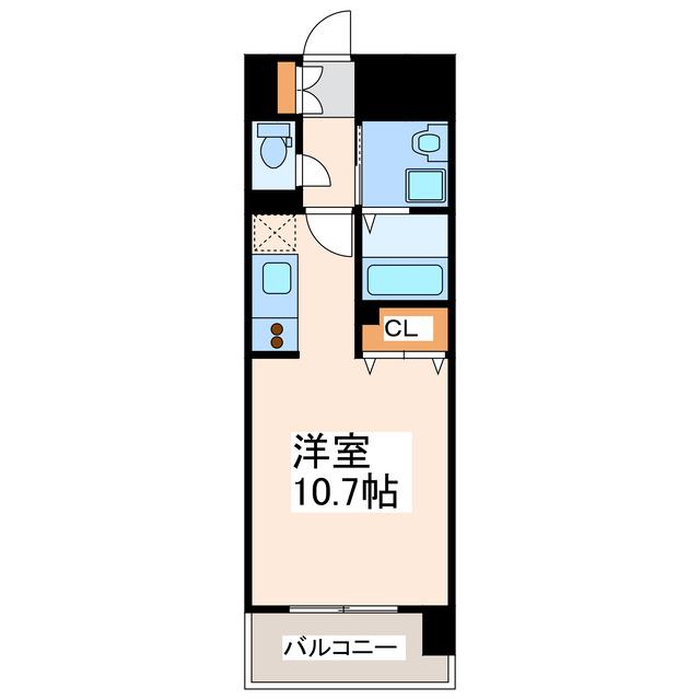 プレシャス(ワンルーム/3階)の間取り写真