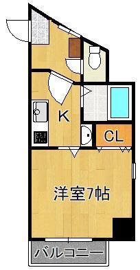 馬借タカヤコーポレーションビル(1K/5階)の間取り写真