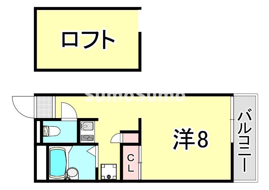 レオパレスエスパシオ21B(1K/3階)の間取り写真