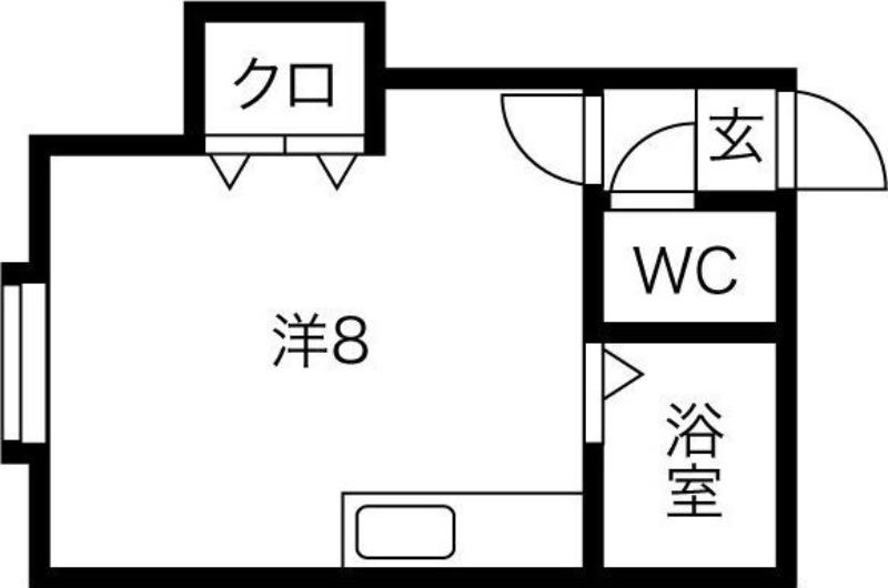 ライフステージ新道東A(ワンルーム/3階)の間取り写真