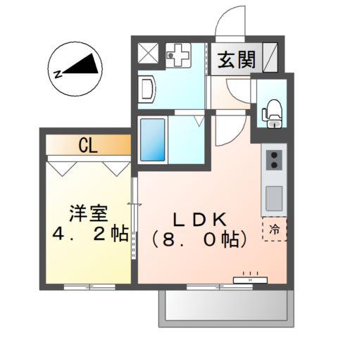 ソレイユ平和島(1LDK/3階)の間取り写真