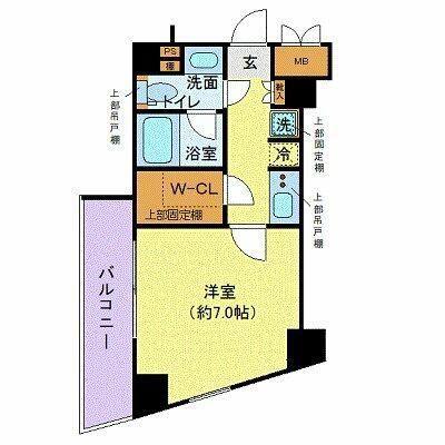 ディアレイシャス落合南長崎(1K/3階)の間取り写真