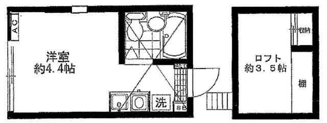 マイプラン西荻窪(ワンルーム/1階)の間取り写真