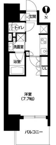 アーバネックス心斎橋(1K/7階)の間取り写真