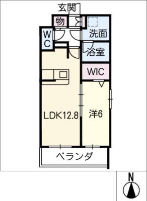 ソルジェンテ(1LDK/4階)の間取り写真
