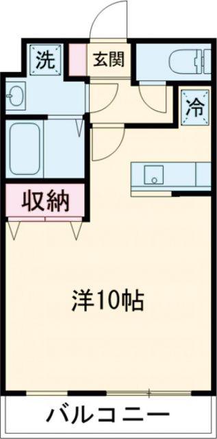 ステージア・M(ワンルーム/2階)の間取り写真