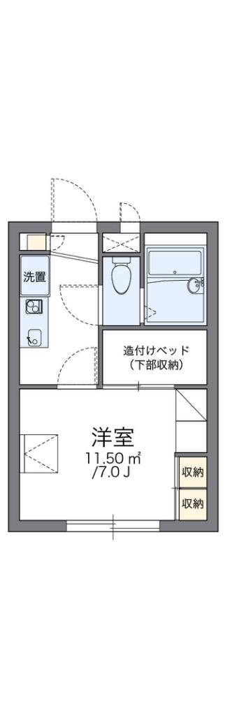 レオパレス望(1K/1階)の間取り写真
