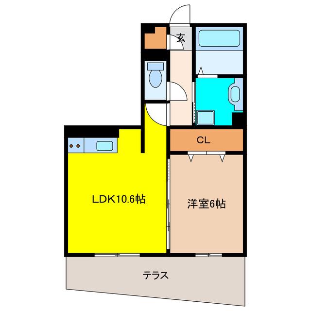 セントレ カーサ(1LDK/1階)の間取り写真