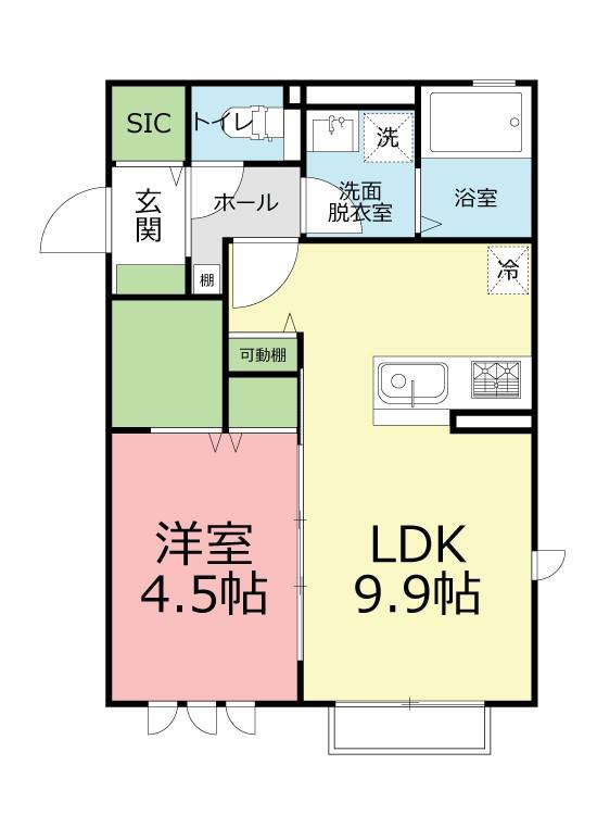センチュリーハイムIX(1LDK/2階)の間取り写真
