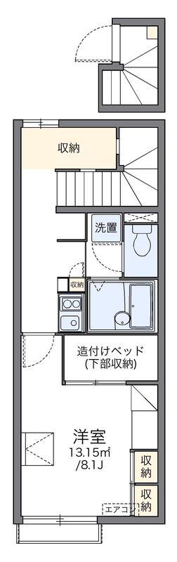 レオパレス藤の木II(1K/2階)の間取り写真