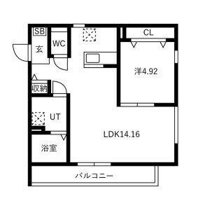 VITALIBERA(1LDK/3階)の間取り写真