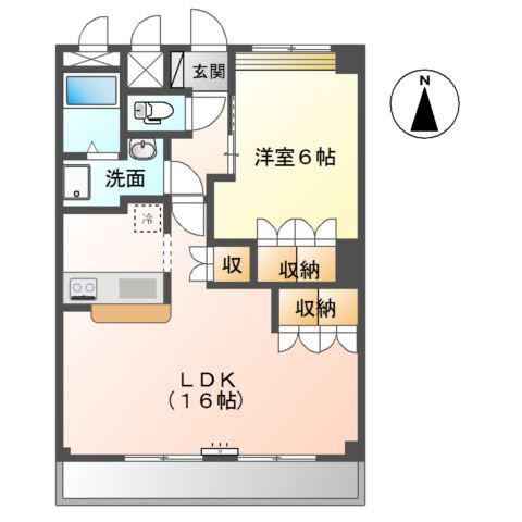エル22(1LDK/3階)の間取り写真