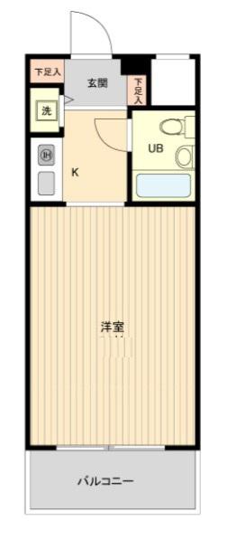ジョイフル池袋要町(1K/2階)の間取り写真