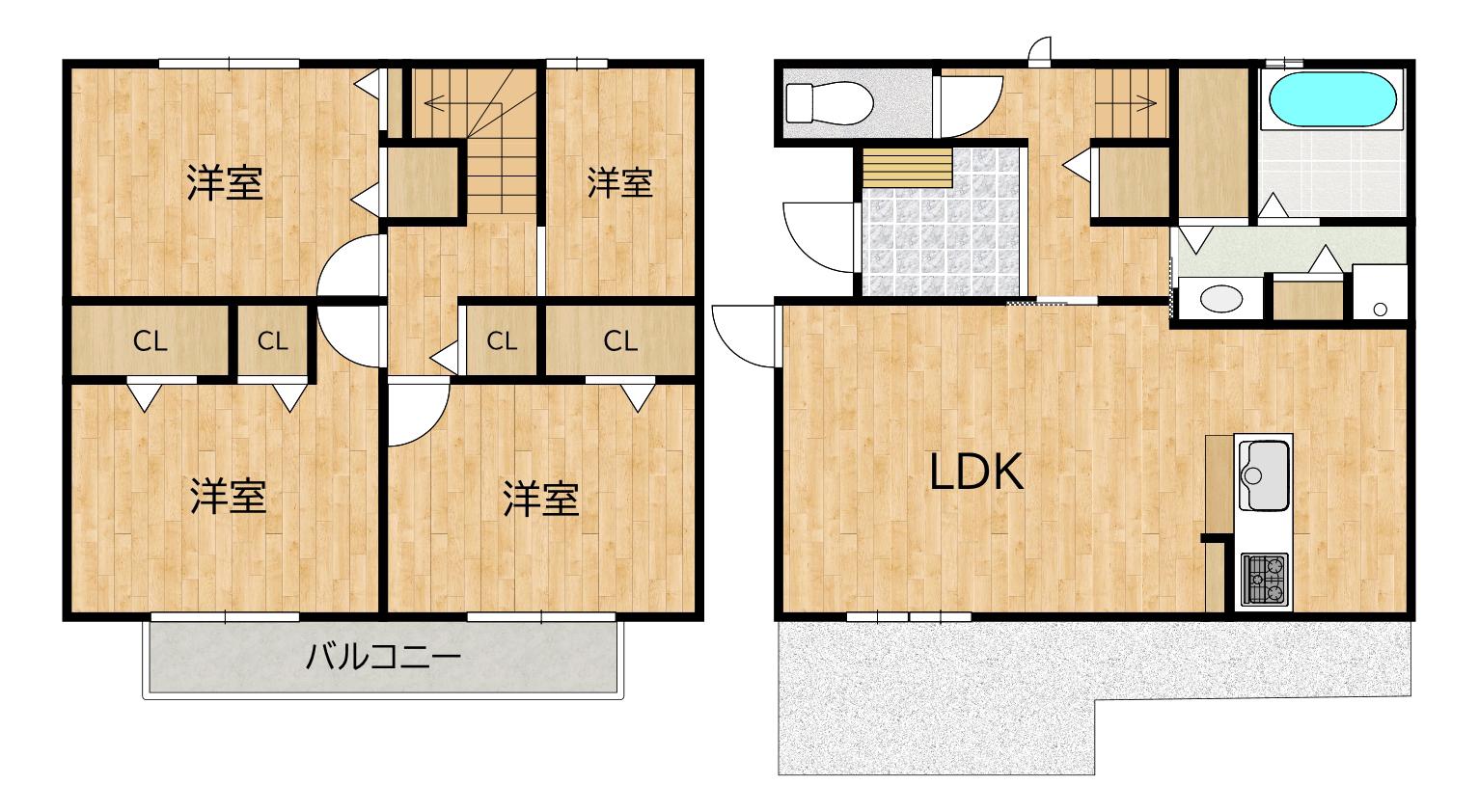 ロイヤルガーデン青山(3SLDK/1階)の間取り写真