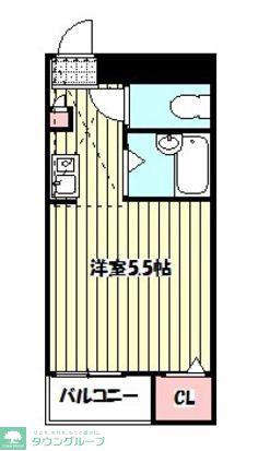 アドミラブールF(ワンルーム/1階)の間取り写真