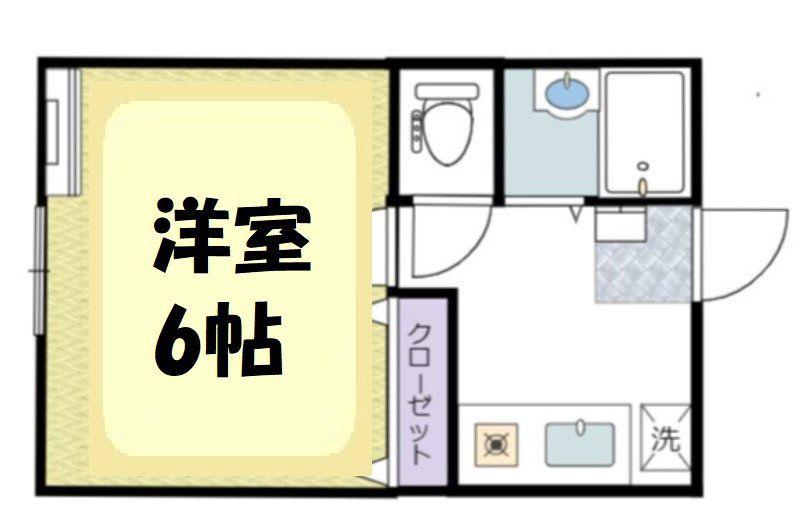 第12アベニュー(1K/1階)の間取り写真