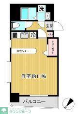 グリフィン新横浜・伍番館(ワンルーム/10階)の間取り写真
