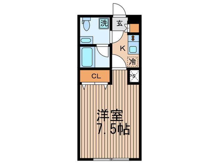 大久保ビル(1K/5階)の間取り写真