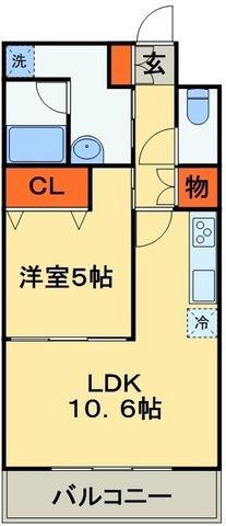 WAIZUCORT(1LDK/3階)の間取り写真