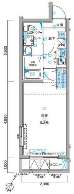GENOVIA板橋SKYGARDEN(1K/5階)の間取り写真