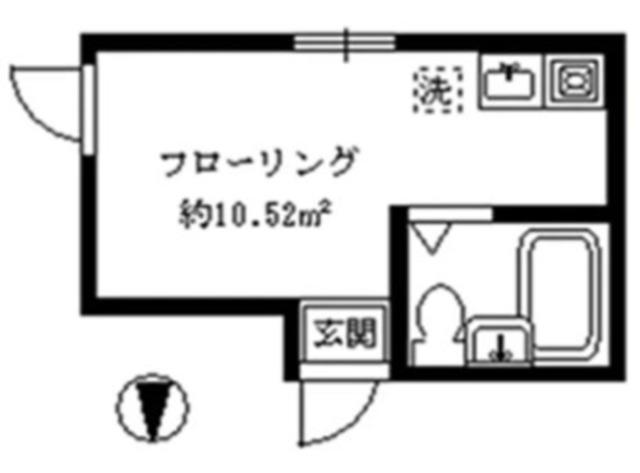ライフピアアベニール(ワンルーム/1階)の間取り写真