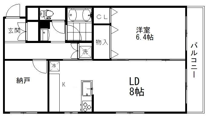DELCCS AYASEIV(1SLDK/2階)の間取り写真
