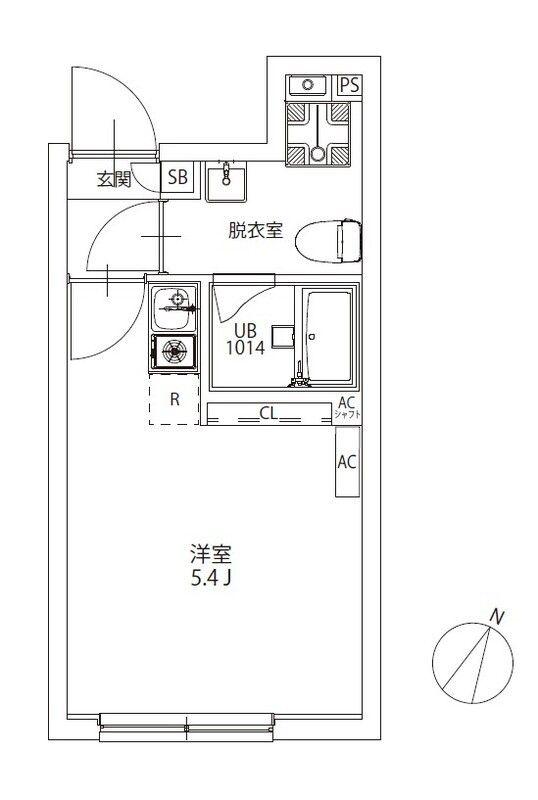 CITY WALK北赤羽(ワンルーム/2階)の間取り写真