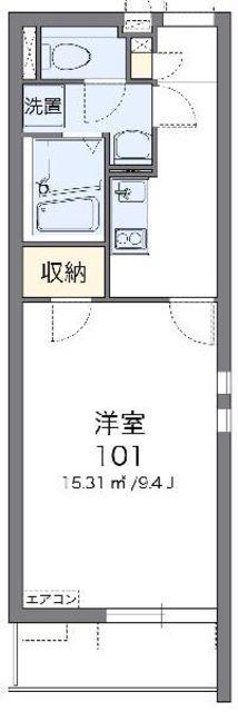 クレイノシャンティ浦和(1K/3階)の間取り写真