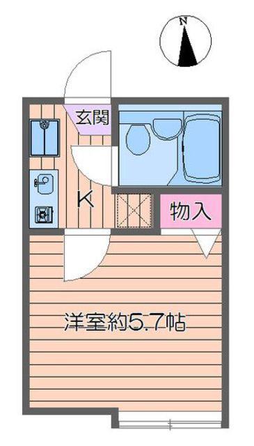 サンアベニューII(1K/1階)の間取り写真